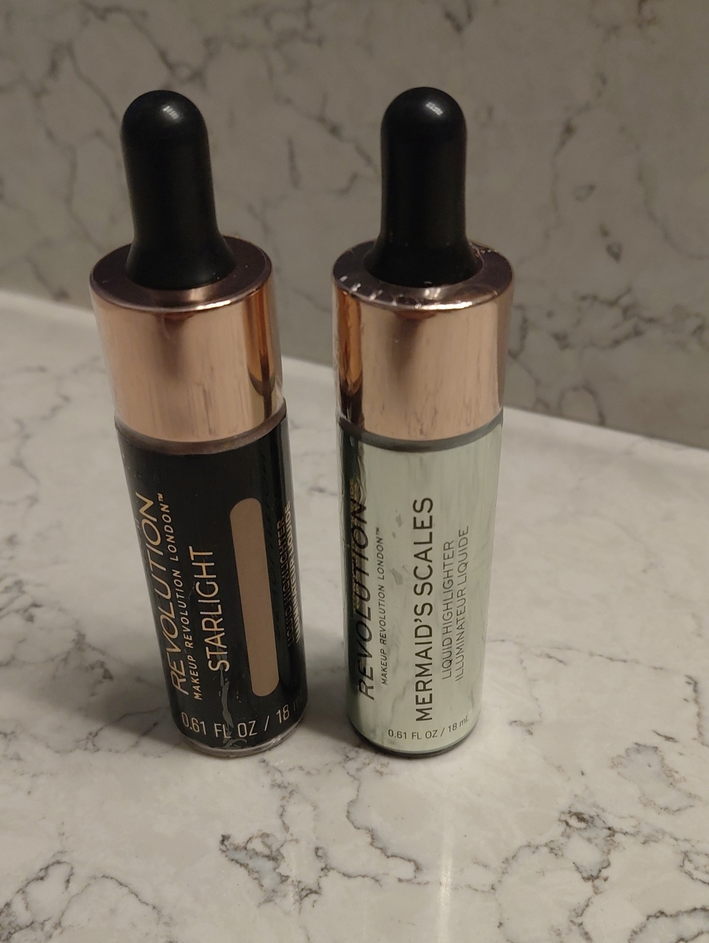 LOT of 2 REVOLUTION Liquid Highlighter STARLIGHT + MERMAID'S SCALES Full Size